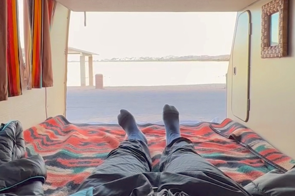 VW Camper Inside Bedding
